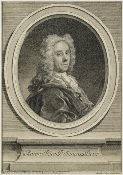 Marcus Ricci Bellunensis, gravé par Antonio Giovanna Faldoni (1690-vers 1770), 1724 - Rosalba Giovanna Carriera